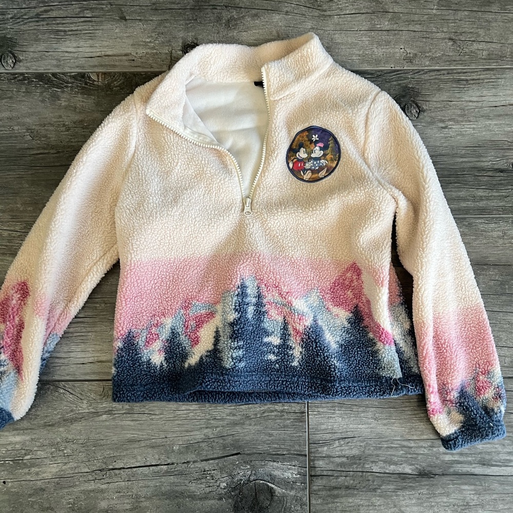 Disney Pink and Blue Tie-Dye Sweatshirt size large 10/12